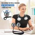 4th Generation 2000MAH Rechargeable neck Fan with light // Kitchen Fan // Sports Fan. 