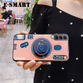 Phone Case Samsung Galaxy S22 Back Cover Cute 3D Design Camera Phone Cases with Stand Holder Lanyard Soft Silicone Shockproof Samsung S22 Case.