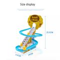 Duck Slide Toy Set, Funny Automatic Stair-Climbing Ducklings Cartoon Race Track Set with Lights and Music (Duck) - Baby Toys. 