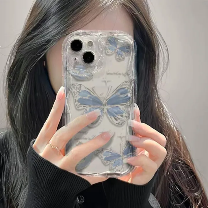 Cute%20Cream%20Butterfly%20Casing%20Oppo%20A60%204G%20Case%20-%20Image%202