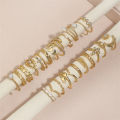 Bohemian Geometric Rings Set For Women Eye Cross Sun And Moon Leaf Charm Finger Ring Female Fashion Party Jewelry.
