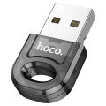 Hoco UA28 Transparent USB Bluetooth 5.1 Dongle Mini Portable Bluetooth Receiver Bluetooth 5.1 BT Adapter for Laptop PC. 