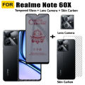 For Realme Note 60X Privacy Tempered Glass Realme Note 60 50 C61 C63 C75 Screen Protector+Camera Lens Glass+Back Film. 