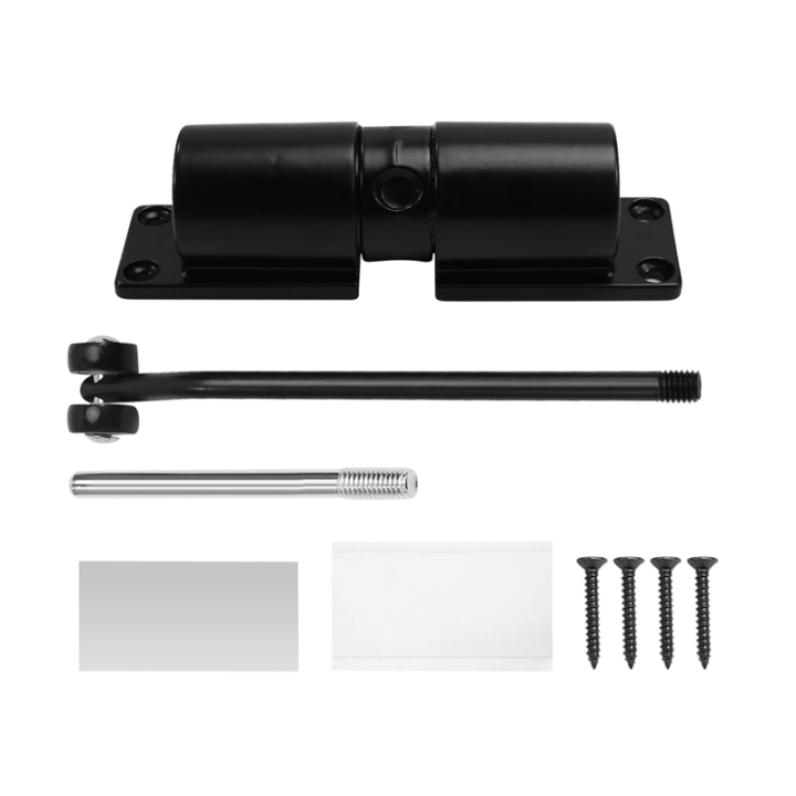 Automatic Door Closer Adjustable Heavy Duty Spring Door Black
