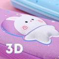 3D EVA Cute Pencil Case Cartoon Stationery Box Girls Color Pencil Box Student Pen Case School Supplies Gifts Case 1Pcs.