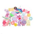 【Yurui】30pcs DIY Scrapbooking Candy Flatbacks Jewelry Crafts For Phone Case Resin Charms Filler Supplies Colorful Slime Beads Accessories. 