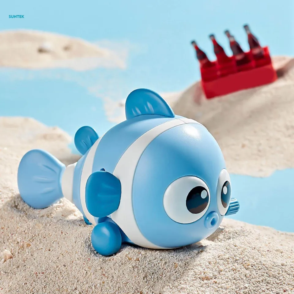 Windup Fish Bathtub Toy Durable Floating Toy for Boys Girls Infant Baby Blue Daraz .bd