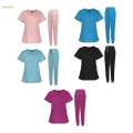 Women Nurse Work Clothing Nursing Uniform Top and Pants V S Pink. 