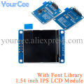 1.54 inch IPS Colorful TFT Display 1.54" HD IPS LCD Screen Module 240*240 240x240 SPI interface ST7789 Driver Font Library. 