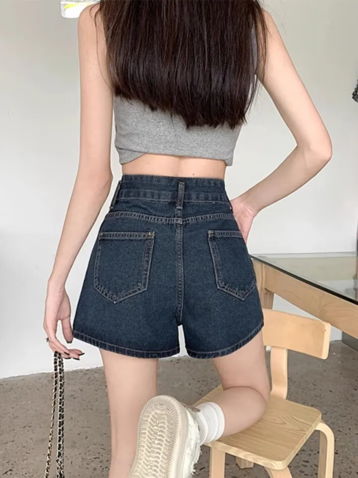 Short high waisted denim shorts summer, new chubby MM, slim and