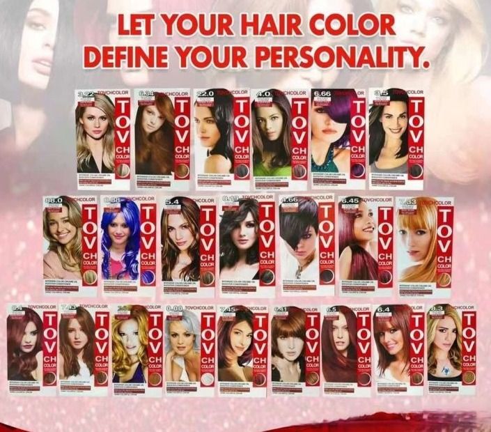 Tovch Intensive Hair Color Creame Conditioner Shine Colorful Cream 80ml*2