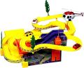 TOYMANIA Amazing Track Racer CAR Racing Toy Game Set for Kids. | with 4 Racing Cars and Helicopter. | Colorful Flashing Light Effects & Music. | Action Toy Game Set. 