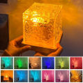 Dynamic Rotating Water Ripple Projector Night Light 16 Colors Crystal Lamp Night Light for Living Room Study Bedroom Light.
