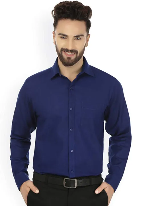 Navy%20Cotton%20Shirt%20For%20Man%20-%20Image%203