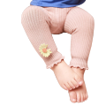 Baby Girls Cotton Pant Knitted Leggings Flower Legging Casual Ankle Luster Children Stockings Pants.