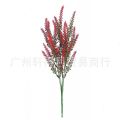 Wholesale Simulation Wheat5Fork Lavender Artificial Flower Plastic Flowers Artificial Fake Flower Small Handle Bunch Home Wedding Decoration.