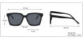 CONCHEN Big Black square sunglasses men PC sun glasses UV400 men's sunglasses good factory shade sunglasses 2024.