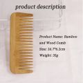 【hot】 Custom Personalized Wide Tooth Comb Eco-Friendly Bamboo Wooden Hair Comb And Brush. 