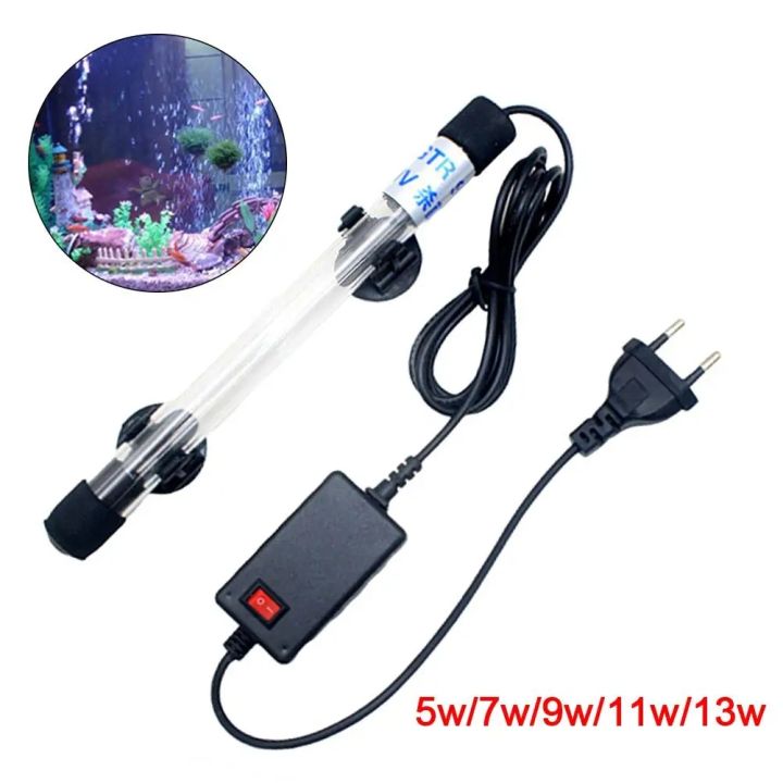 【Top Selling Item】 5/7/9/11/13W EU/US Plug Aquarium Submersible UV Light Fish Tank Underwater Purifier For Controlling Water