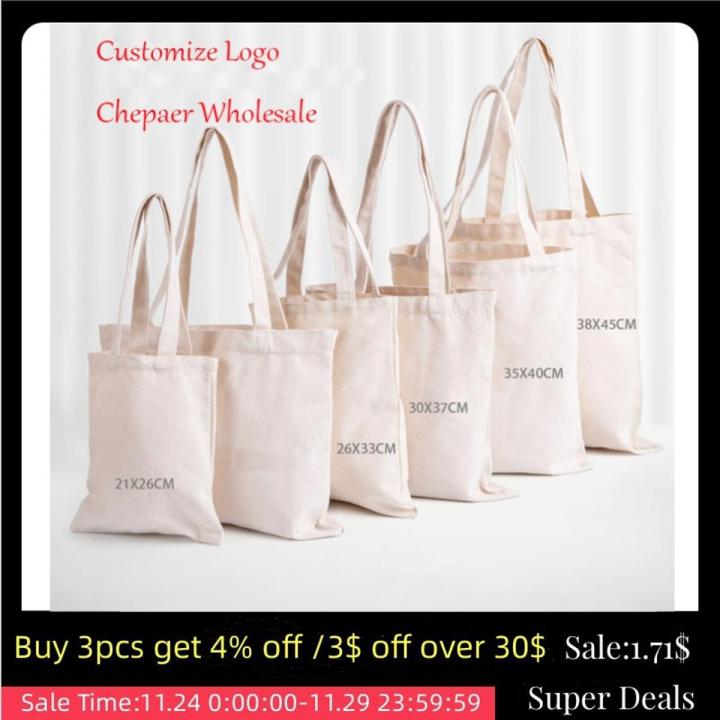Lazada Plain Tote Bag Wholesale Tendy Top Handle Tote Canvas Bag