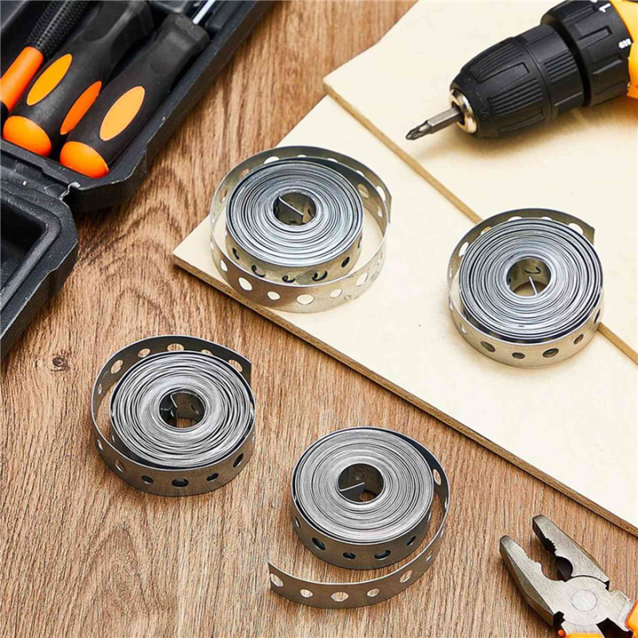 8%20Pcs%20Galvanized%20Hanger%20Strap%20Metal%20Strapping%20with%20Holes%20Pipe%20Hanger%20for%20Pipe%20Supports%20Hanging,%2010%20Ft%20-%20Image%204