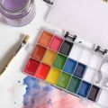 24 Grid Gouache Watercolor Acrylic Moisturizing Palette Leakproof Color Storage.