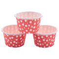 100X Paper Cupcake Baking Cups, Red Dot : 3.8cm x 3cm x 5cm. 