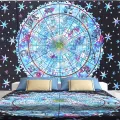 Decor Living 79*59'' Twin Zodiac Astrology Tapestry Wall Hanging Mandala Tapestries Bedspread. 