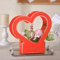 Solid Color Heart Flower Box Good Quality White Cardboard Romantic Wrapping Paper Box Women Gift Basket for Flower Gift. 