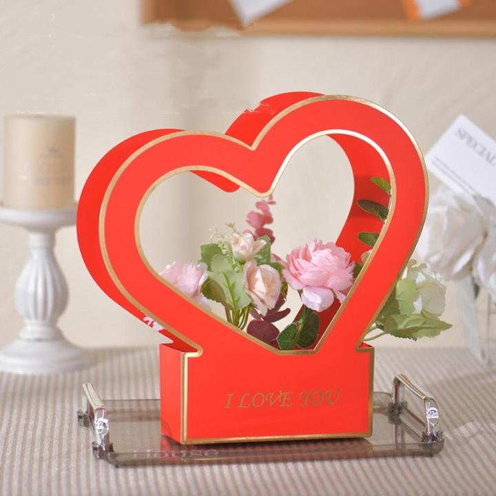 Solid%20Color%20Heart%20Flower%20Box%20Good%20Quality%20White%20Cardboard%20Romantic%20Wrapping%20Paper%20Box%20Women%20Gift%20Basket%20for%20Flower%20Gift%20-%20Image%205