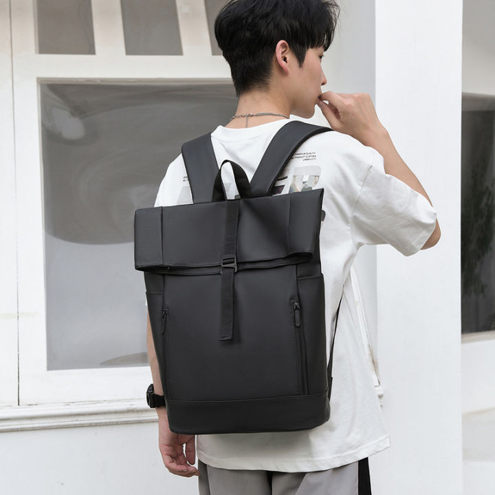 New%20roll-top%20backpack%20men's%20business%20casual%20school%20bag%20roll-top%20roll-top%20backpack%20large%20capacity%20student%20school%20bag%20-%20Image%204