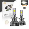 Night Ray 2Pcs LED Car Headlight 20000LM H7 Bulb 55W Fog Light Error Free Lamp Bulb（#4300K）. 