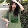 4 Colors Print T-shirts for Women Design Young Daily Casual Fashion Korean Style Basic All-match Summer Classic Футболка Женский.