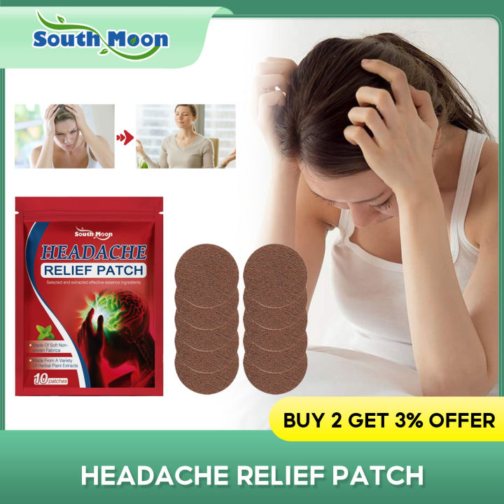 Headache Migraine Relief Patch Treat Head Pain Mental Anxiety Insomnia Improve Dizziness Stress Nerve Relax Acupressure Stickers