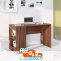 Andormahal Minimalistic Reading Table with side book shelf (Made of Melamine Laminated Board) 4ft by 2.5ft by 16inch. 