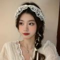 Fairy Lace Wide Hair Band - Spring Summer Headscarf - Adjustable Hair Styling Tools - French Ribbon Headband - Sweet, Pastoral Style, Korean, Elegant - Popular Hair Accessories. 