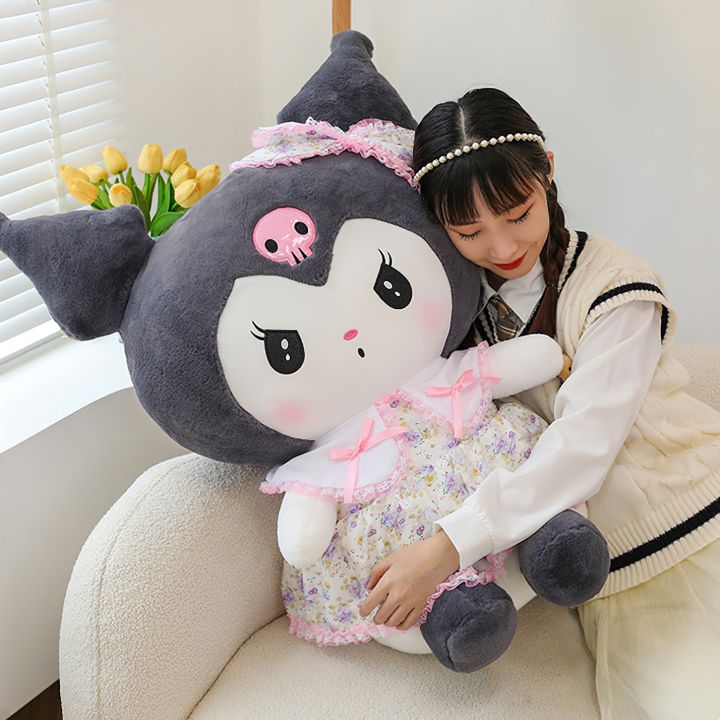 60cm%20Cartoon%20Sanrio%20Kuromi%20My%20Melody%20Plush%20Toy%20Kawaii%20Banquet%20Skirt%20Plush%20Soft%20Stuffed%20Doll%20Cute%20Big%20Size%20Pillow%20Birthday%20Gift%20-%20Image%202