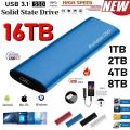 High Speed Portable SSD 1TB External Solid State Drive USB3.1 Type-C Interface Hard Drive Mass Storage Disk for Laptop/Mac/Phone.