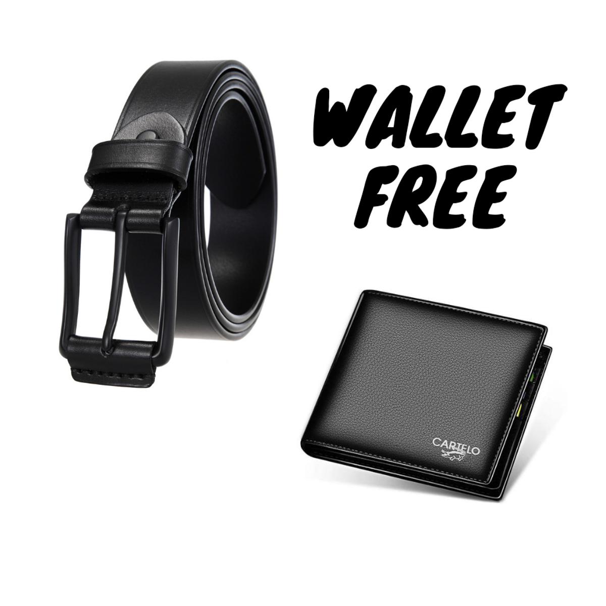 Black Leather Formal Belt For Men - Belt For Men