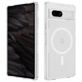 For Google Pixel 6a Mobile Cover Edge-Reinforced Shockproof Cushion Back Clear Hybrid Transparent Hard Cover Casing.