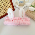Adorable Rabbit Ear Makeup Hair Band For Women, Simple Headband For Washing Face.
