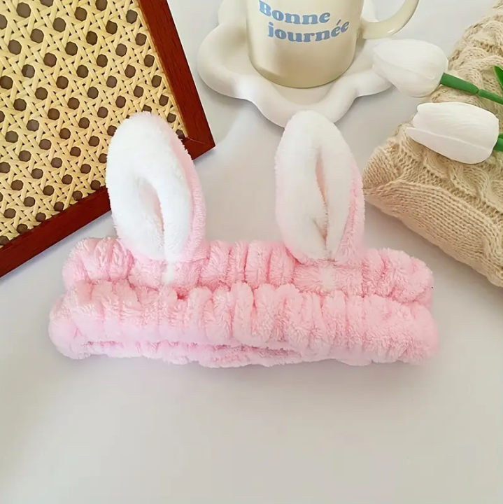 Adorable%20Rabbit%20Ear%20Makeup%20Hair%20Band%20For%20Women,%20Simple%20Headband%20For%20Washing%20Face%20-%20Image%206