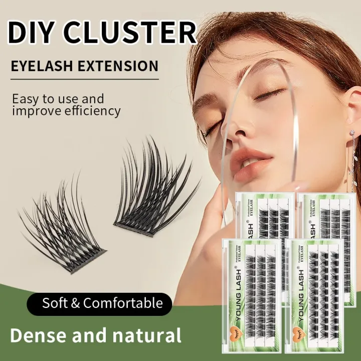 YOUNG%20LASH%20DIY%20Eyelashes%20Cluster%20Lashes%20Extensions%20C%20D%20Curl%20Premade%20Volume%20Fans%20Russian%20Eyelashes%20Makeup%20-%20Image%204