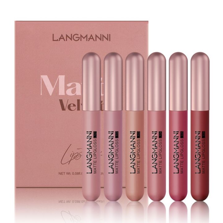 6Pcs/Box%20Cosmetic%20Long%20Lasting%20Moisturizer%20Beauty%20Waterproof%20Lipstick%20Lipstick%20Set%20Velvet%20Matte%20-%20Image%202