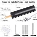 0.7-1.2Mm Micro-Electric Hand Drill Set for Resin,Electric Mini Drill for Jewelry Making Electrical Pin Vise Kit.