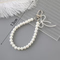 Pearl Bead Flower Bowknot Phone Chain Key Ring Keychain Bag Hanging Rope Pendant Fullhouse.