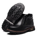 【selevn roind】 work shoes for men waterproof safety shoes man anti spark leather boots man anti puncture anti slip welder shoe black work shoes.