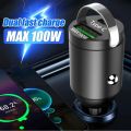 100W Car Phone Charger PD 30W USB Type C Fast Charging Charger Car Lighter Adapter QC3.0 Quick Charging For iphone Huawei Xiaomi. 