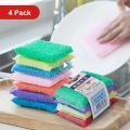 5pcs Kitchen Dish Wash Magic Sponge Double-sided Kitchen Cleaning Nano Silicone Sponge.