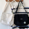 Simple Japanese Bag School Student Shoulder Bag Nylon Handbags Solid Color Leisure Large Capacity Messenger Bag Male Female Bag. 